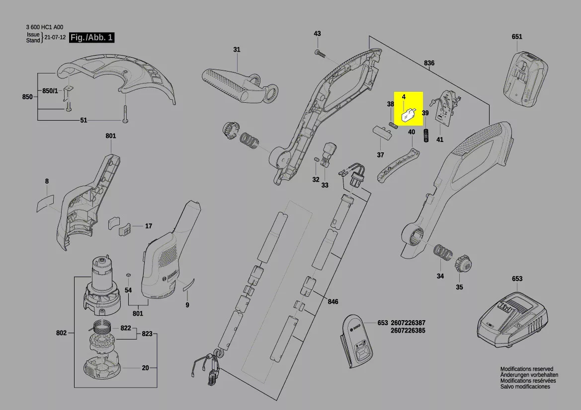 Interrupteur réf. F 016 F05 315 Bosch